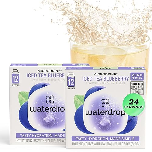Miniatura 8 de waterdrop Microlyte BERRY, tabletas de hidratación de electrolitos con 4 electrolitos, 9 vitaminas, zinc, sin azúcar, bajas en calorías y bebida