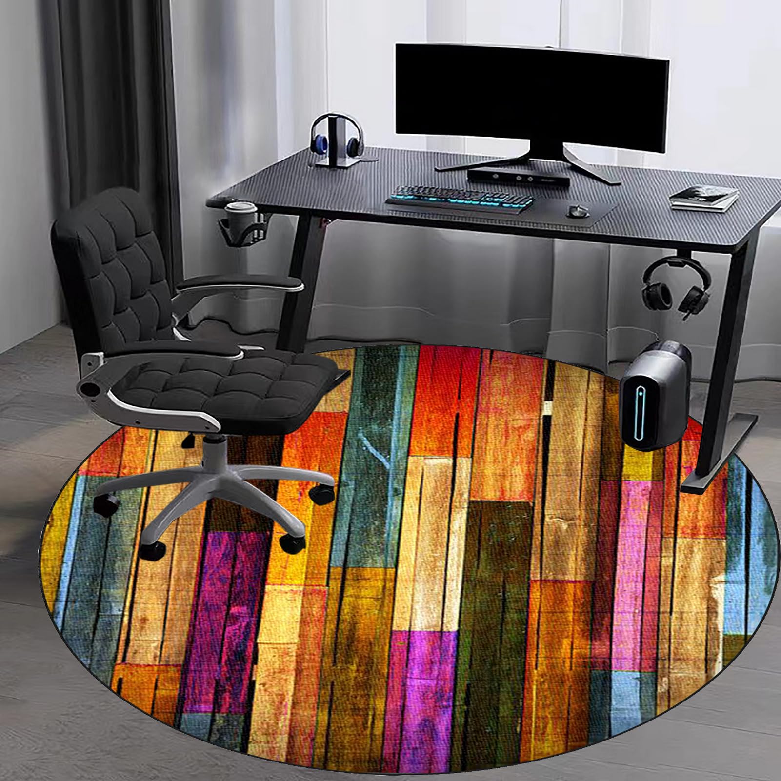 Tappetino Per Sedia Da Ufficio 120x120cm - Antiscivolo, Protettivo Per Pavimenti In Legno E Moquette - Foto 5