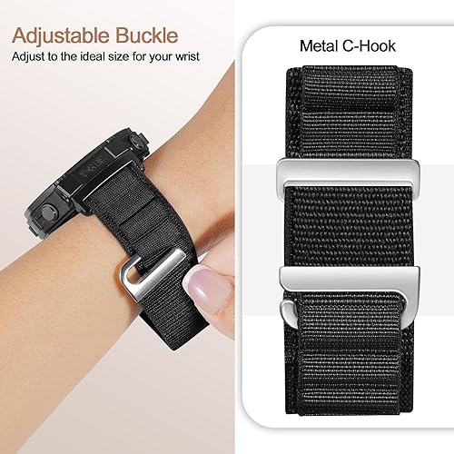 Miniatura 4 de Bolesi Alpine Loop - Correa de nailon compatible con Amazfit T-Rex 3 bandas, tela de nailon transpirable, correas de repuesto para reloj inteligente