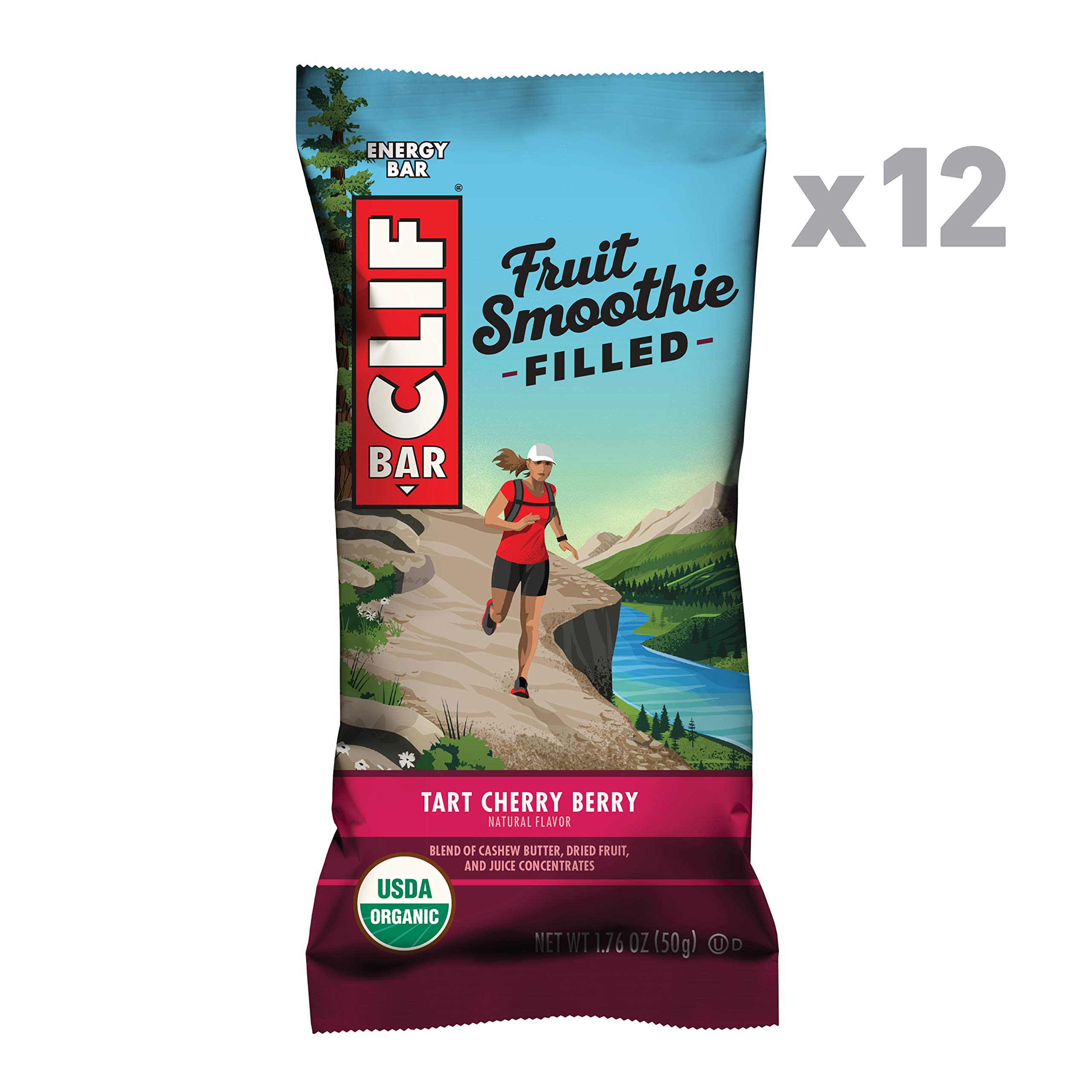 Clif Fruit Smoothie Filled Organic Energy Bars Tart Cherry