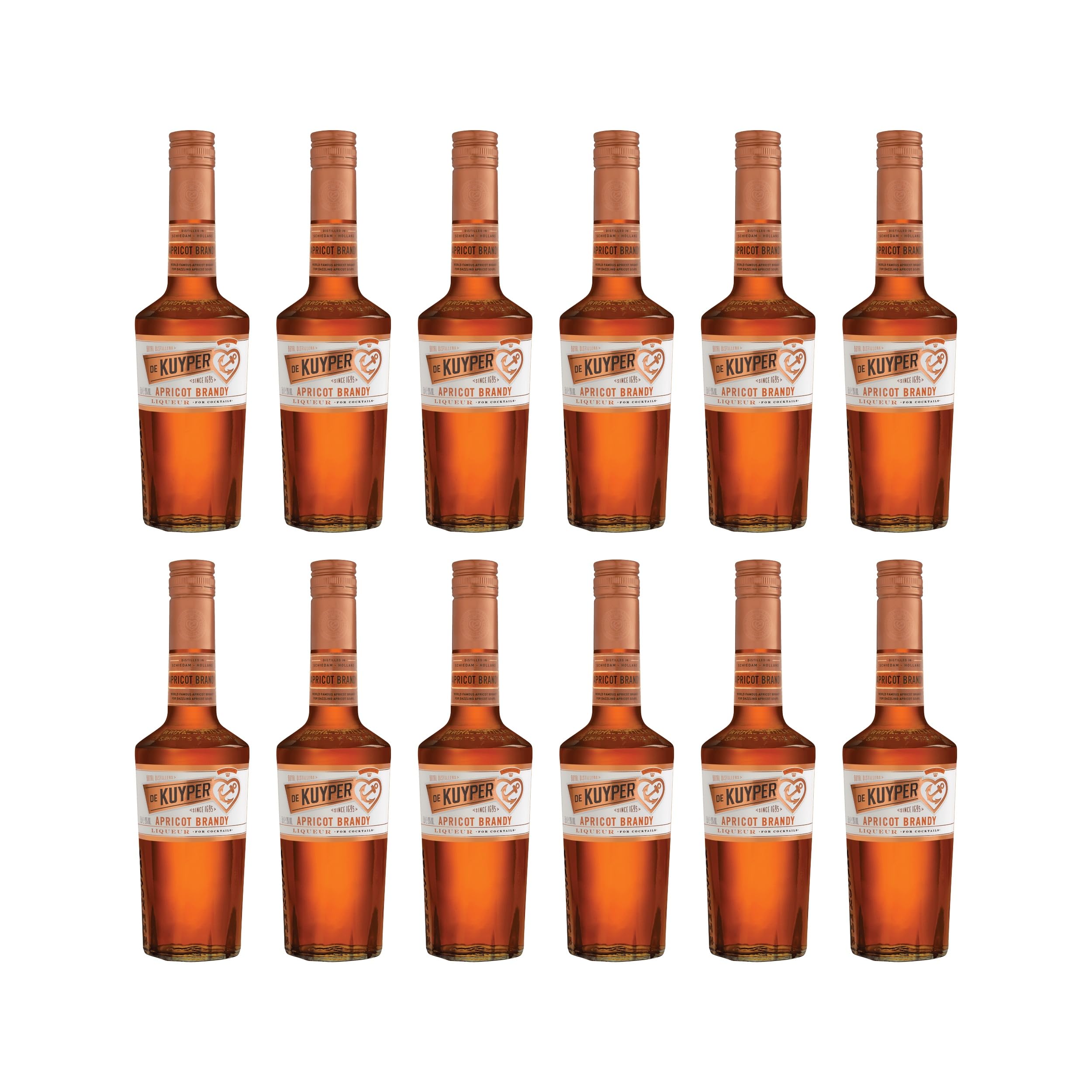 De Kuyper Apricot Brandy 0.5 Liköre süss Niederlande inkl. FeinWert E-Book (12 x 0.5 l)