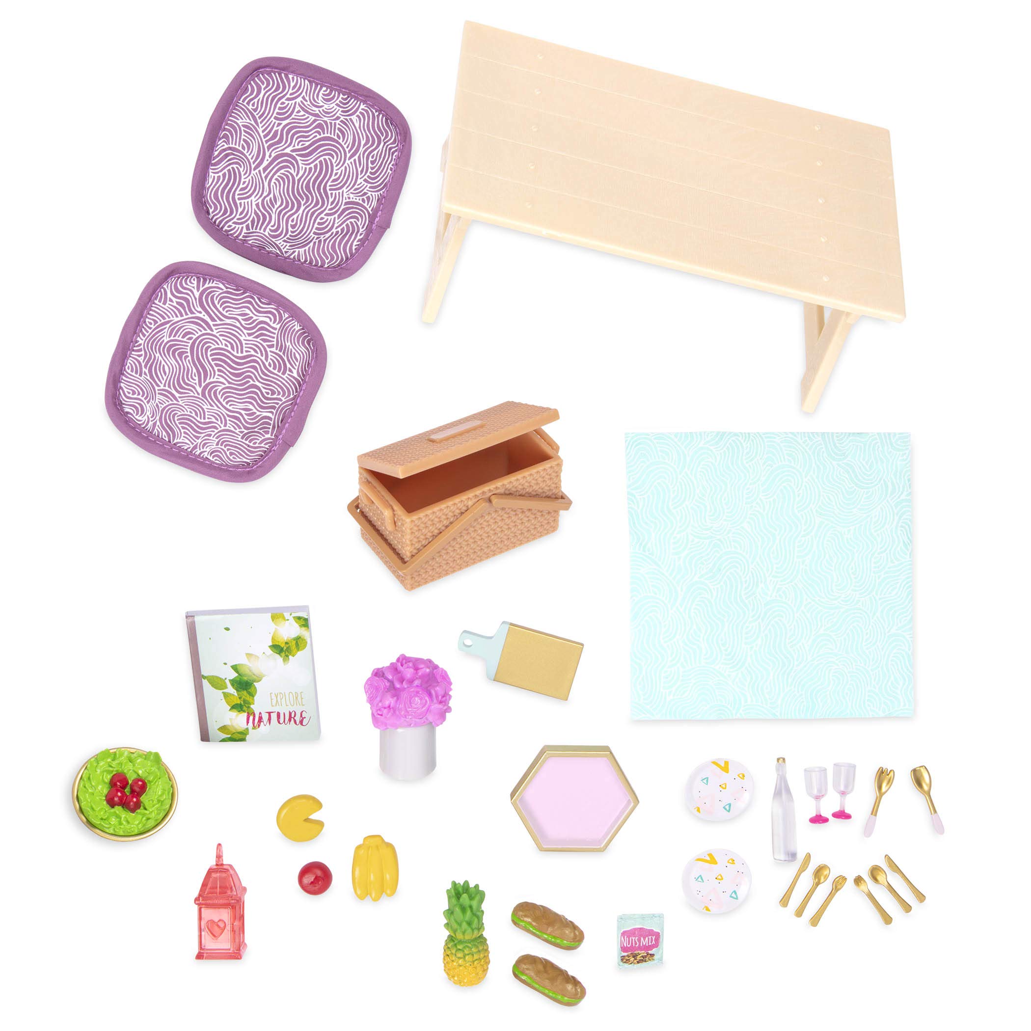 Lori - Gourmet to Go Picnic Table Set - Accessories For 6-inch dolls - 3 years and up
