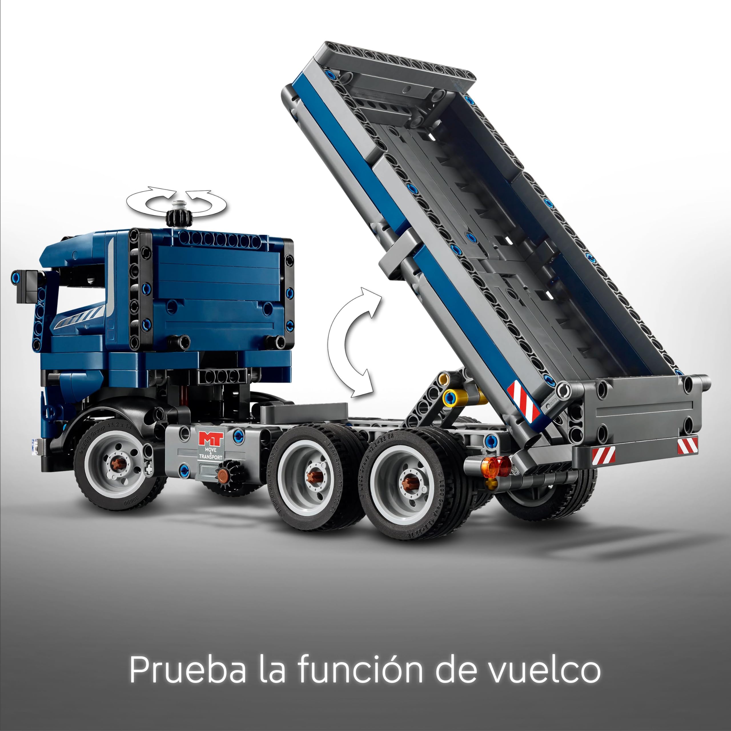 LEGO Technic Volquete Basculante, Vehículo de Obra y Construcción de Juguete, Camión Azul para Construir con Dirección y Caja Móvil, Regalo de Cumpleaños para Niños y Niñas de 9 Años o Más 42203