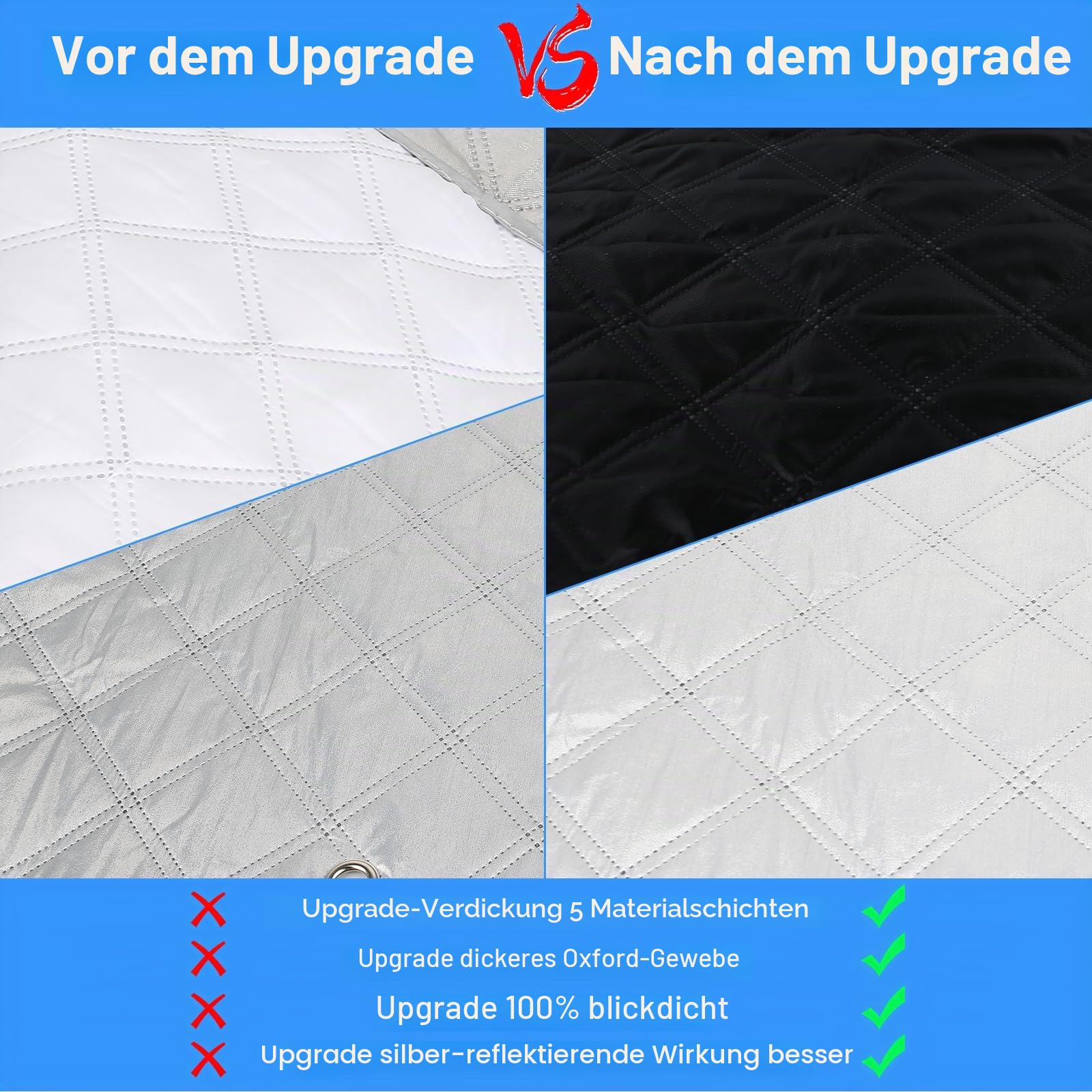 8PCS Sonnenschutz Auto Frontscheibe Ersatz für Renault Trafic 2015-2026 SWB | Thermomatte Verdunkelung Windschutzscheiben Schutz Set, Internes Thermisches Jalousie Fenster Set Aufbewahrungsbeutel