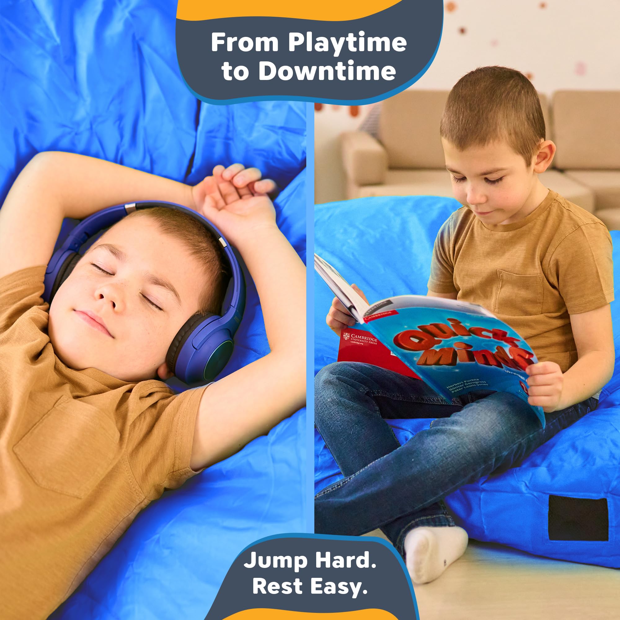 SaferBounce Sensory Crash Pad para Niños | Grande 152 x 152 cm O 122 x 91 cm | Colchoneta Crash Autismo para Niños | Gran Alfombra Espuma Infantil | Escalada & Gimnasia