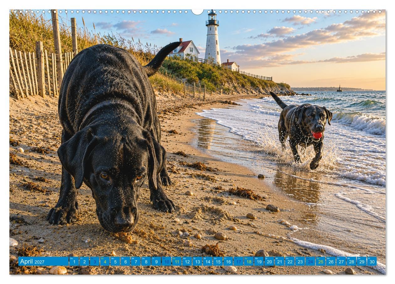 CALVENDO · Hunde in ihrer Welt (Kalender 2027) | DIN A2 Querformat · Premium-Wandkalender · 13 Hunderassen in eindrucksvollen Landschaften