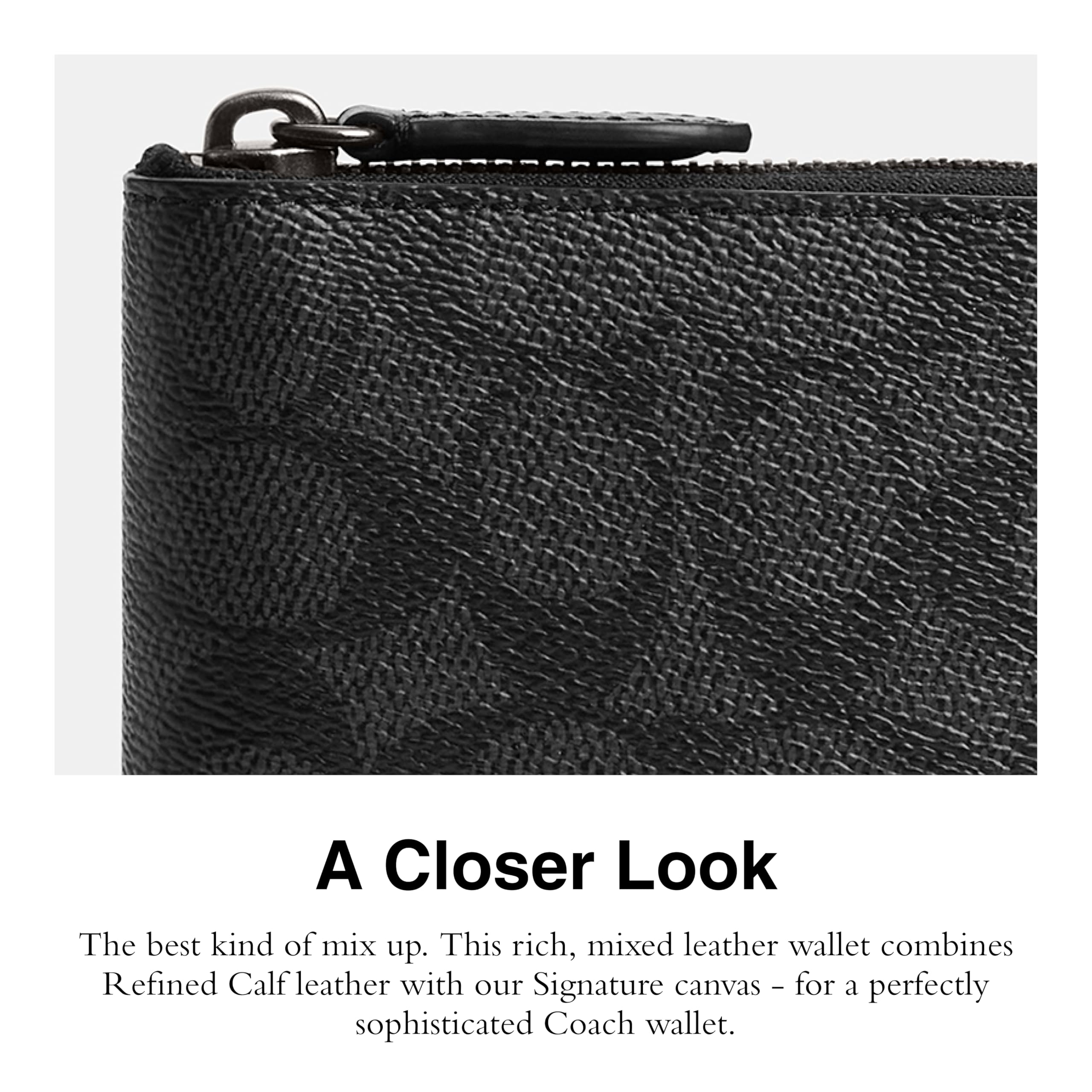 Coach Monedero con Cremallera para Hombre
