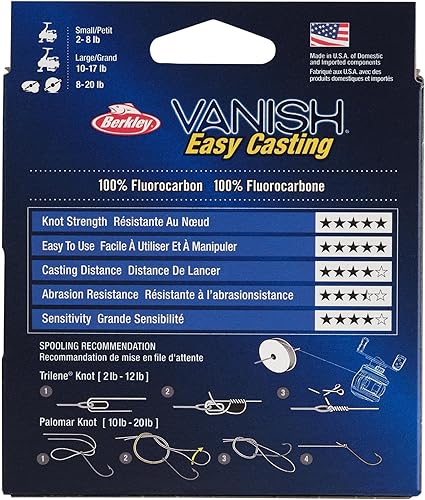 Miniatura 33 de Berkley Desvanecer la línea de pesca de fluorocarbono/material líder Transparente - Desvanecer,Clear - Líder,Transparente - Bobina