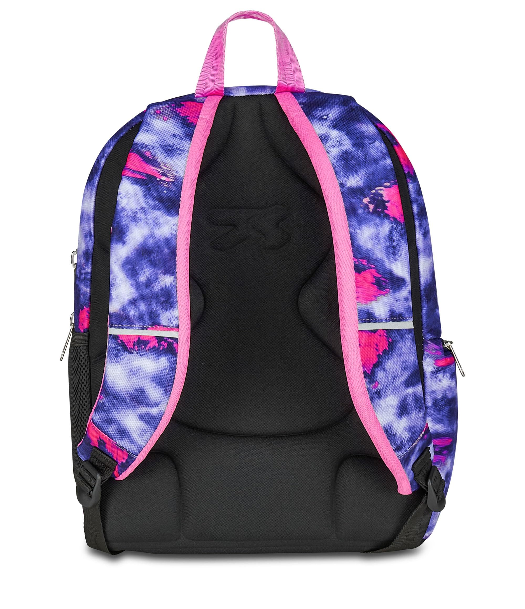 Seven Zaino Scuola Superiore Ragazza, Scuola Media, Dual Detach, Scomparto PC, Tasca Borraccia, Zainetto staccabile, Shady Dye Girl, viola