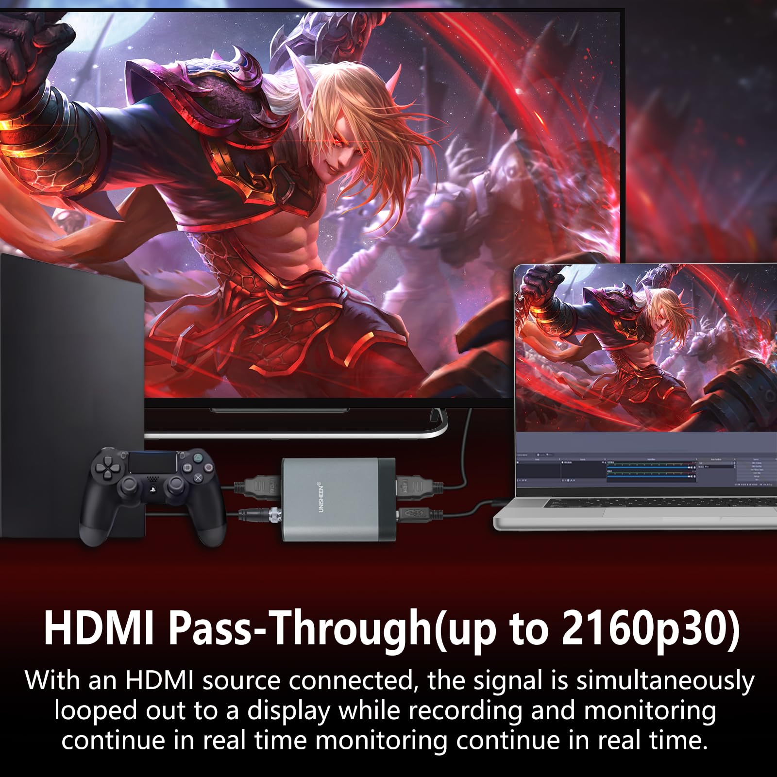 4k HDMI SDI Video Capture Card, 4K30 HDMI to USB 3.0 Capture Card for Streaming Work with Camera/Xbox/PS4/PS5/PC/OBS