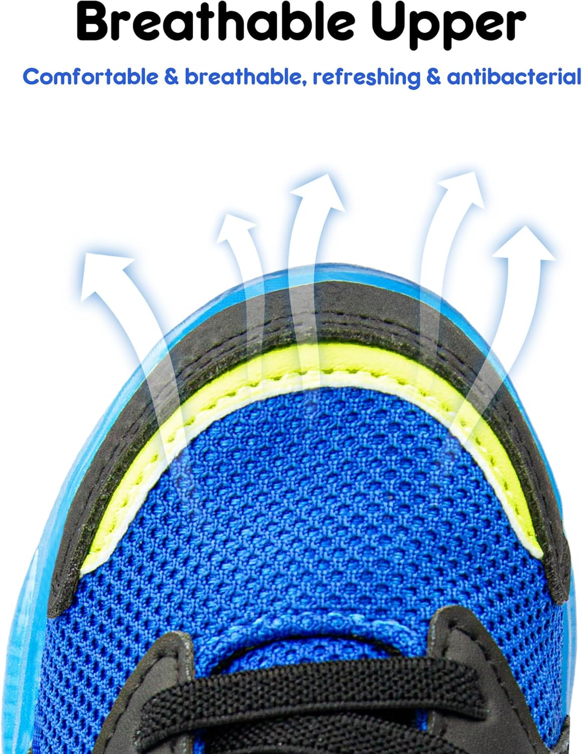 YESKIS Toddler Boys Girls Light Up Shoes LED Flashing Lightweight Mesh Breathable Adorable Running Sneakers for Toddler and Little Kid - Image 7