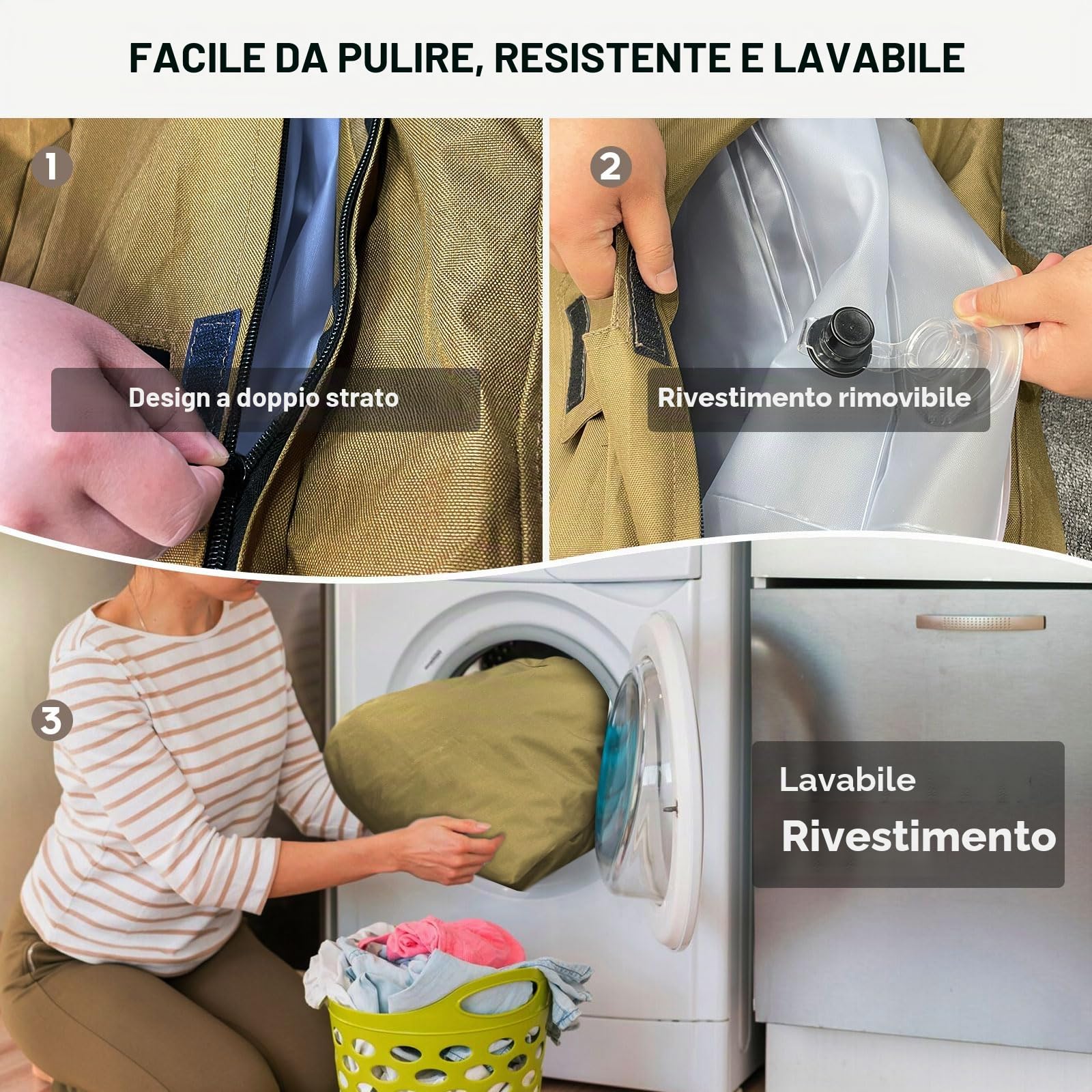 Luxchoice Divano Gonfiabile Campeggio Con Pompa Portatile Staccabile USB Divano Letto matrimoniale Tessuto Oxford 1000D da Esterno Adatto per Riunioni Familiari Campeggio all'aperto Concerti Air sofa