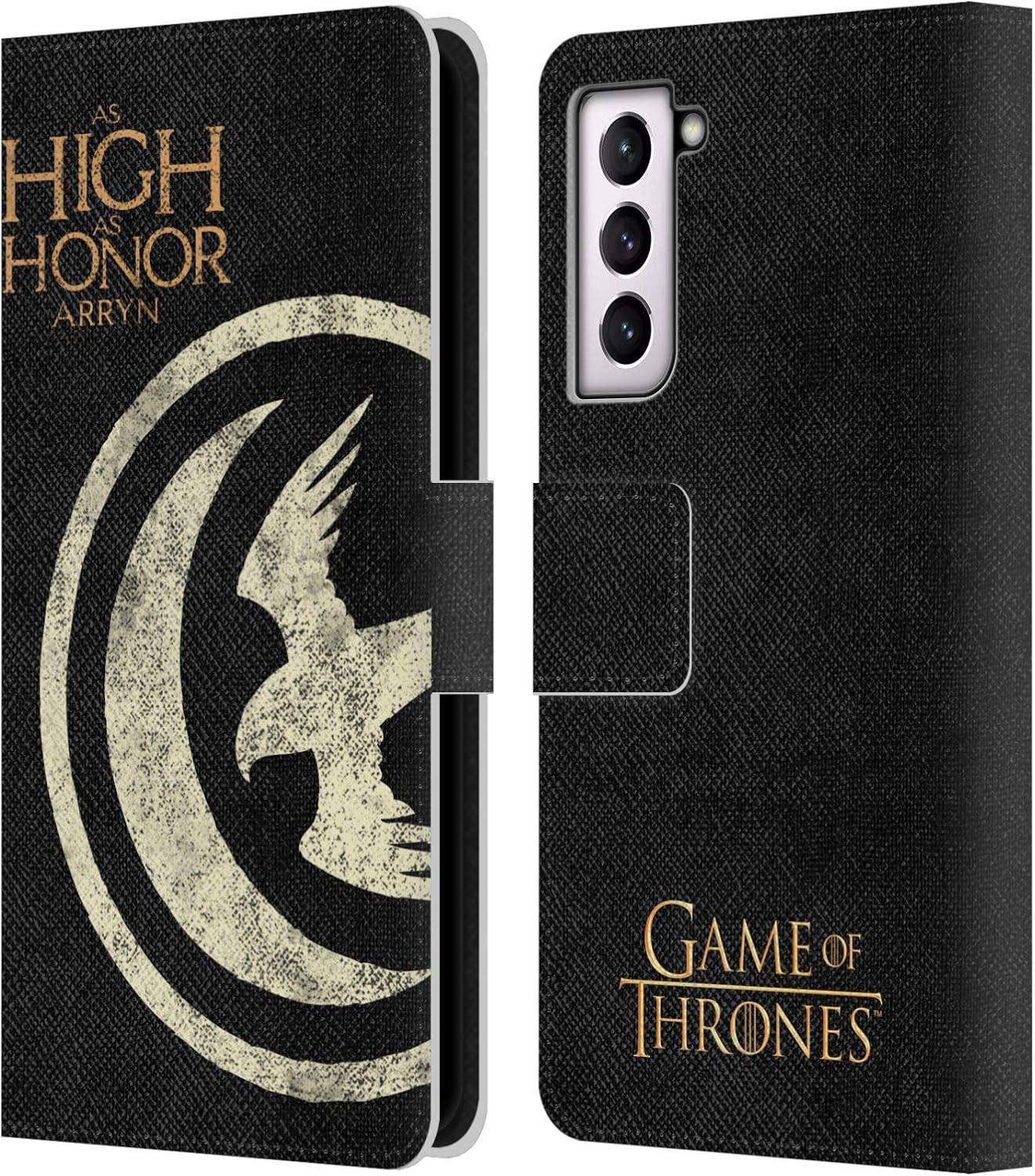 Head Case Designs Officially Licensed HBO Game of Thrones Arryn House Mottos Leather Wallet Case Compatible with Samsung Galaxy S21 5G