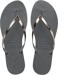 Havaianas - You Metallic, Bequeme, stylische und vielseitige Sandalen, Dünne Riemen mit Metallic-Finish, Kleiner Absatz, für Damen