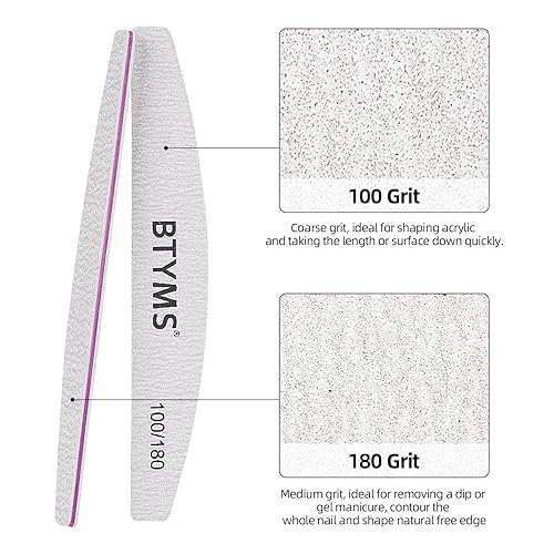 Miniatura 3 de 25 limas de uñas y pulidores profesionales de doble cara de grano 100180 para uñas acrílicas