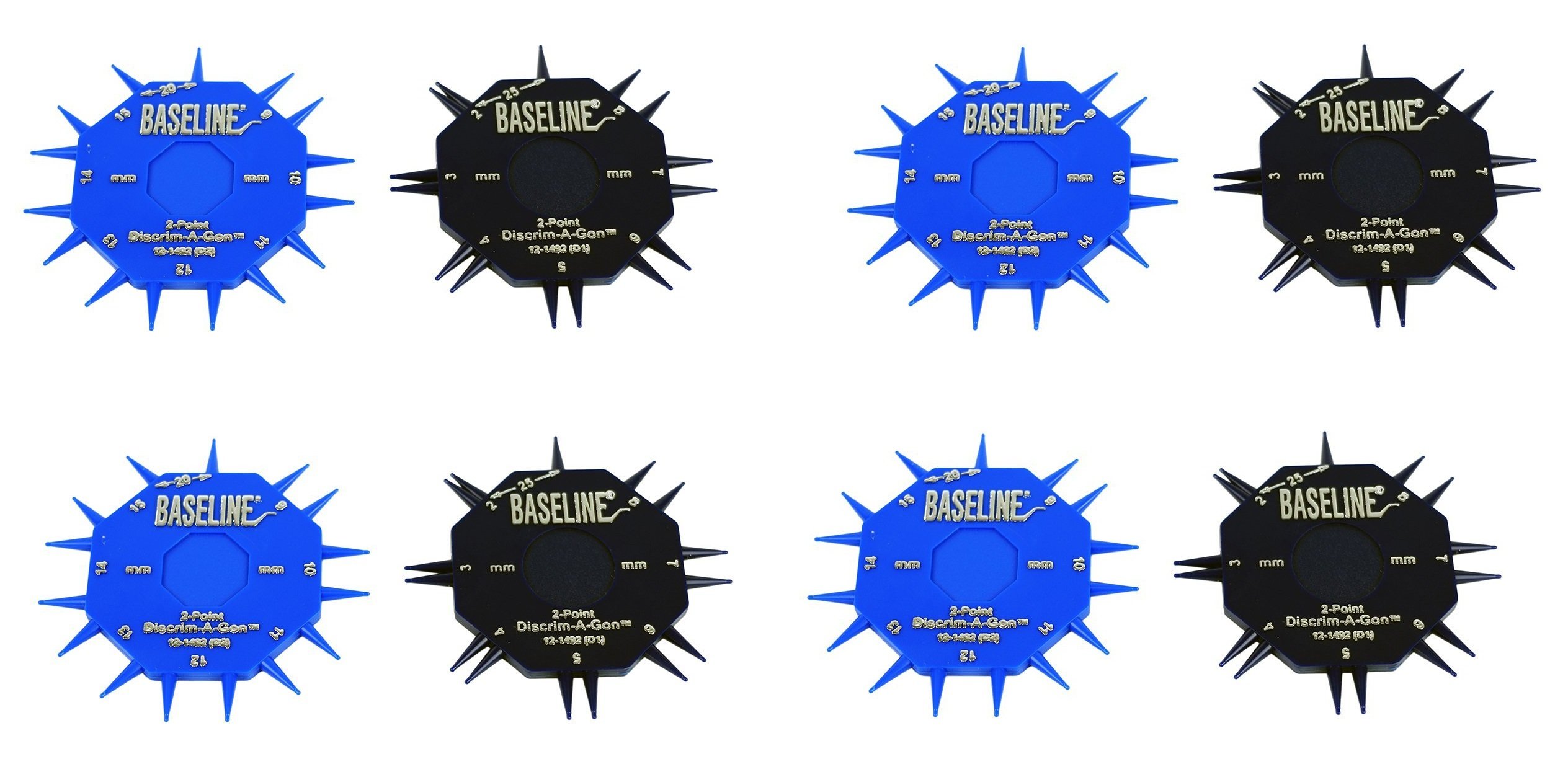 Baseline 2-Point Discrim-A-Gon 2 Disc Set for Sensory Evaluation, Physical Therapy, Rehabilitation, Recovery Professional Evaluation with Plastic Tips 3-Pack (6 Wheels) — Amazon image 5