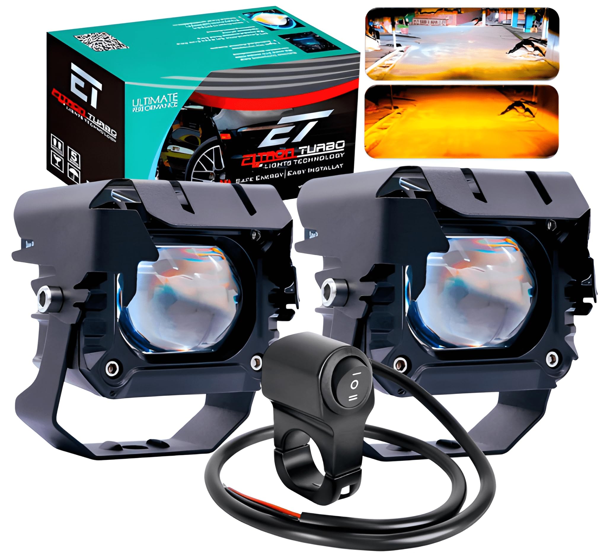 ELTRON TURBO 12-24V DC 160 W Power 3 Month Warranty Super High Bright Ultra Fog Light Universal For All Bikes, Cars, Motorcycle, Scooties Projector Light Spot Beam (Pack Of 2, White + Yellow), LED-image-17