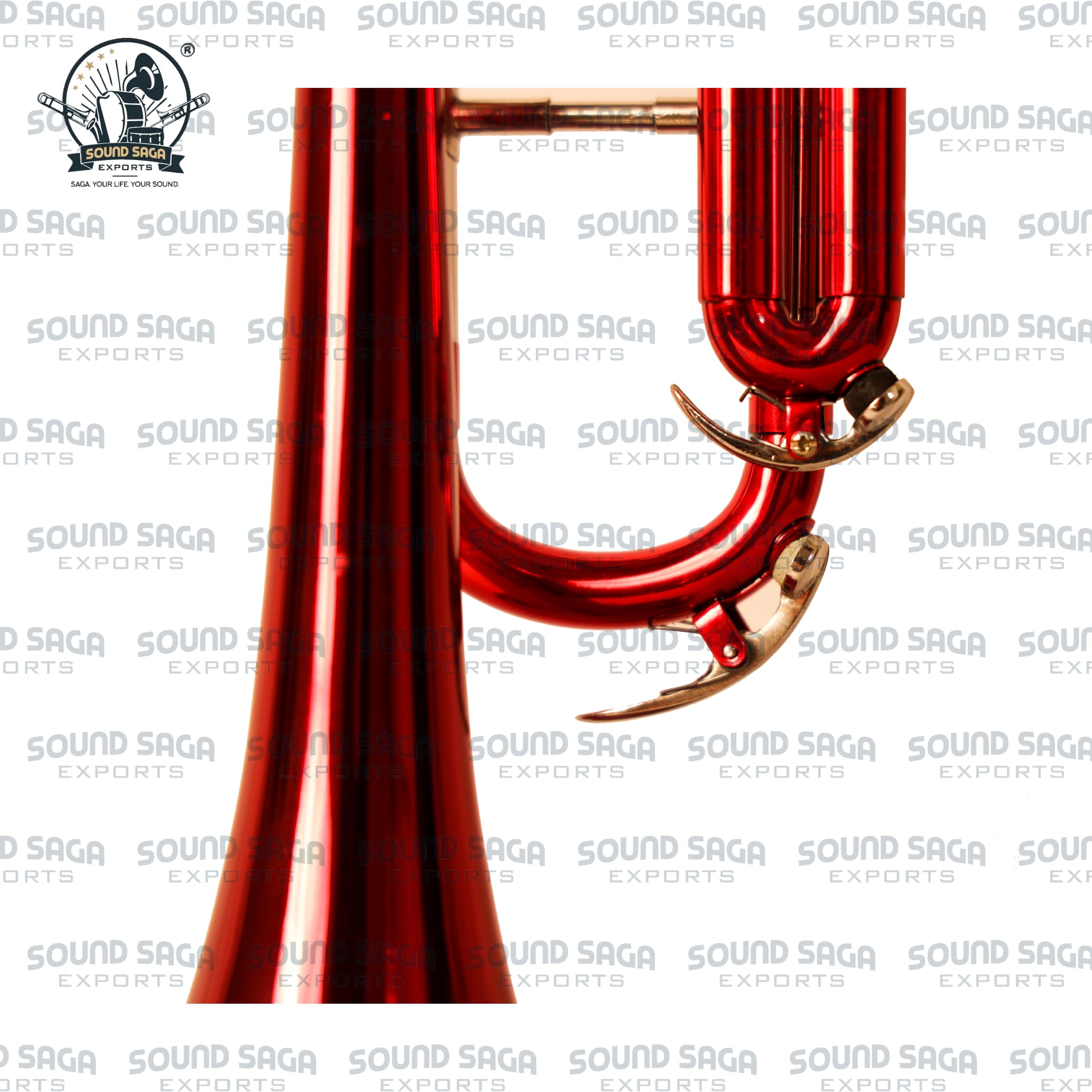Tromba in Sib, strumento a fiato in ottone, valvole lisce, per principianti, studenti e intermedi con bocchino e custodia rigida (argento rosso)