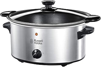 22740-56 Slow Cooker @ Home, Crock Pot, Electric Cooker, 3 Temperature Settings, 3.5L, Stainless Steel/Black