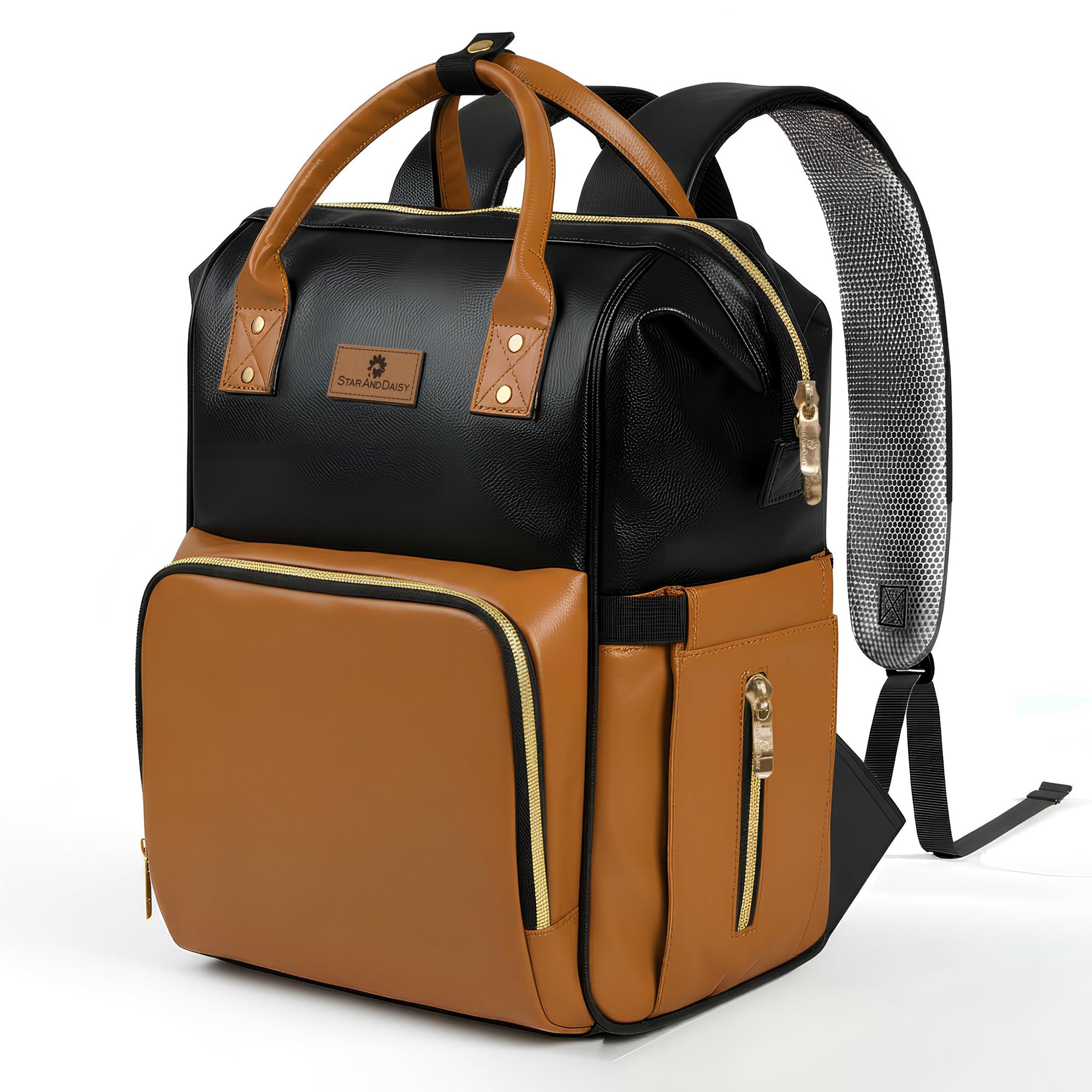 StarAndDaisy Diaper Bag for Mothers for Travel – 27L Lightweight Waterproof Leatherite Diaper Bag/Baby Bag for Mother Travel with 15 Multi-Purpose Pockets & Quick Access Diaper Pocket