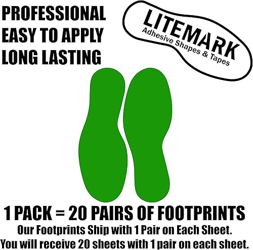 Vista 216 de LiteMark Calcomanías de vinilo duraderas con acabado brillante, tamaño mediano de 9 pulgadas, ideal para suelos, techos, paredes y la mayoría