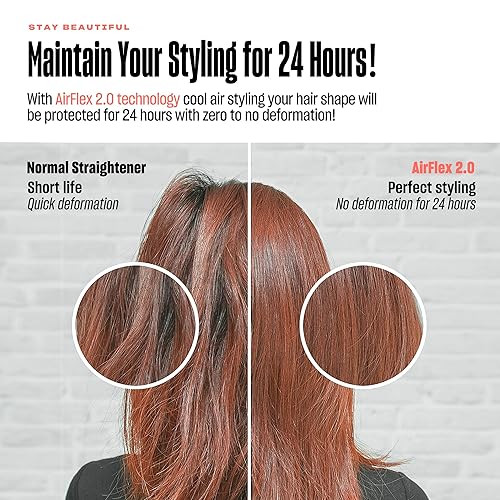 Miniatura 5 de BeKind Flex - Plancha plana 2 en 1 de 360 alisadora y rizadora para todos los estilos diseño de placas flotantes AirFlex de baja temperatura para un