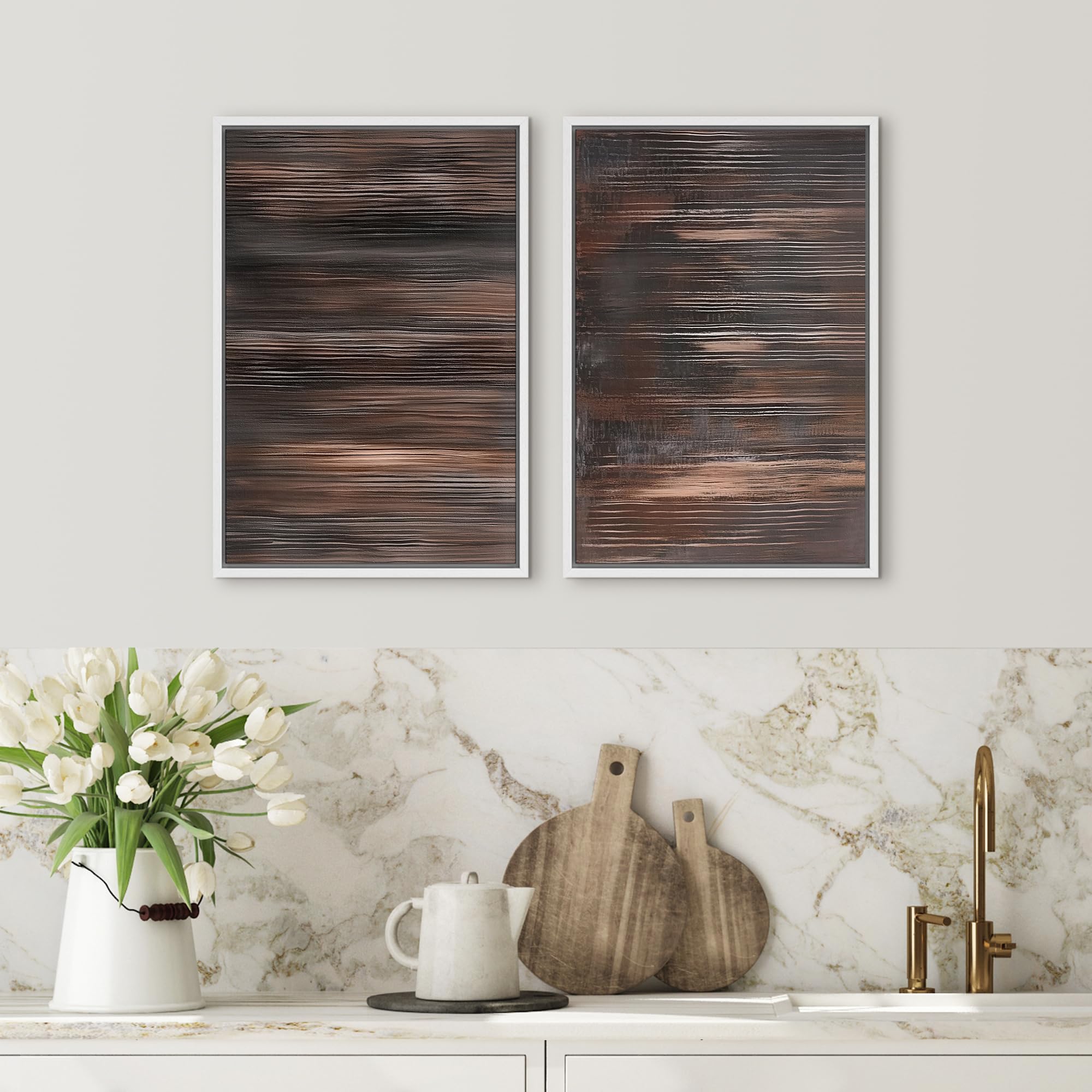 Amazon.com: SIGNFORD Framed Canvas Print Wall Art Set Abstract