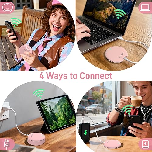 Miniatura 5 de Hotspot móvil 4G LTE, punto de acceso portátil de EE. UU. WiFi 6, incluye datos, soporte AT&T, T-Mobile, Verizon, 10 dispositivos, sin contrato sin