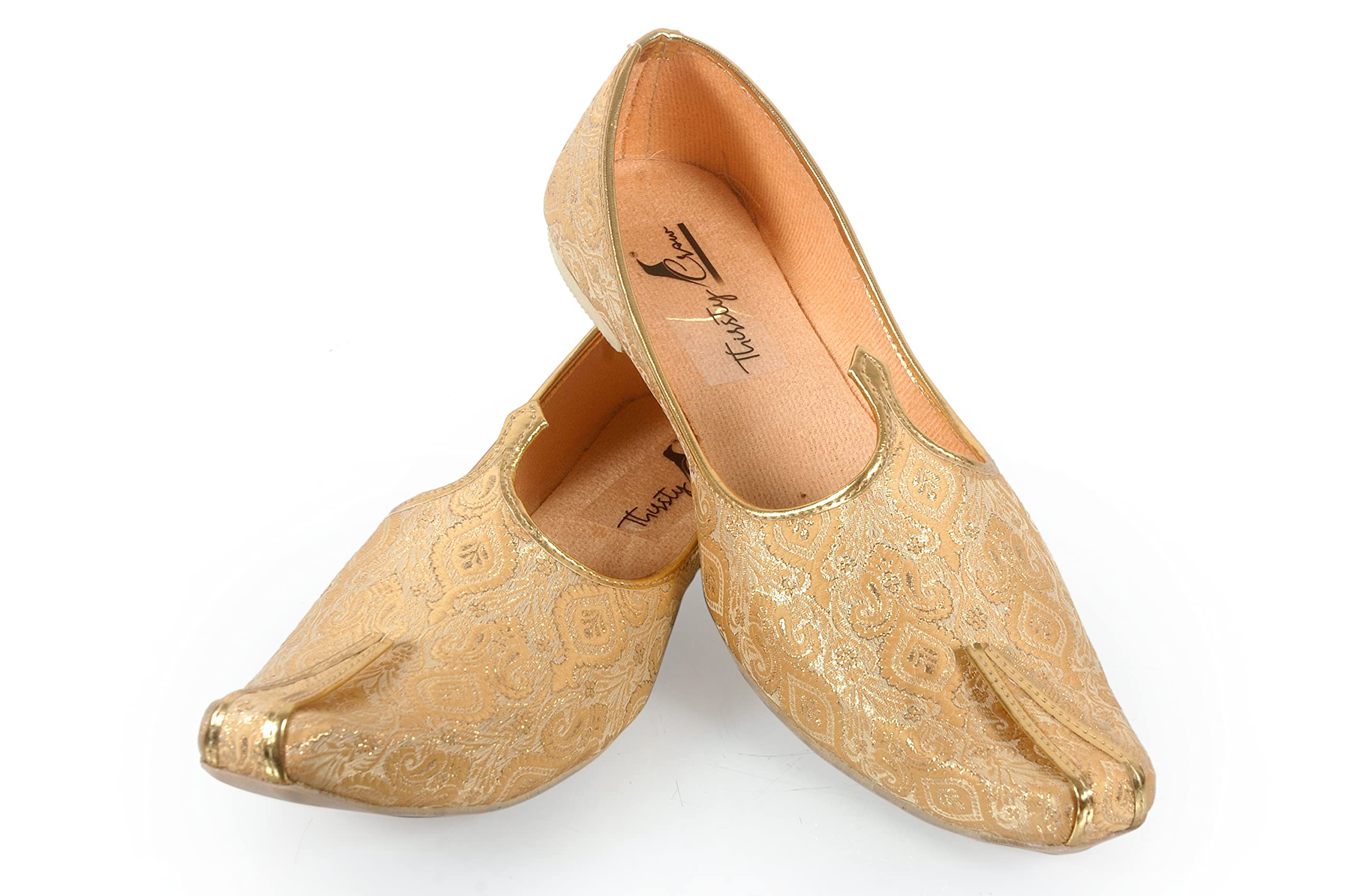 Thirsty Crow Handcrafted Indian Mens Sherwani Jutti Traditional Ethnic Wedding Indian Jutti (Gold, UK Footwear Size System, Adult, Men, Numeric, Medium, 9) (B0DFP6LQ6L) Amazon Price History, Amazon Price Tracker