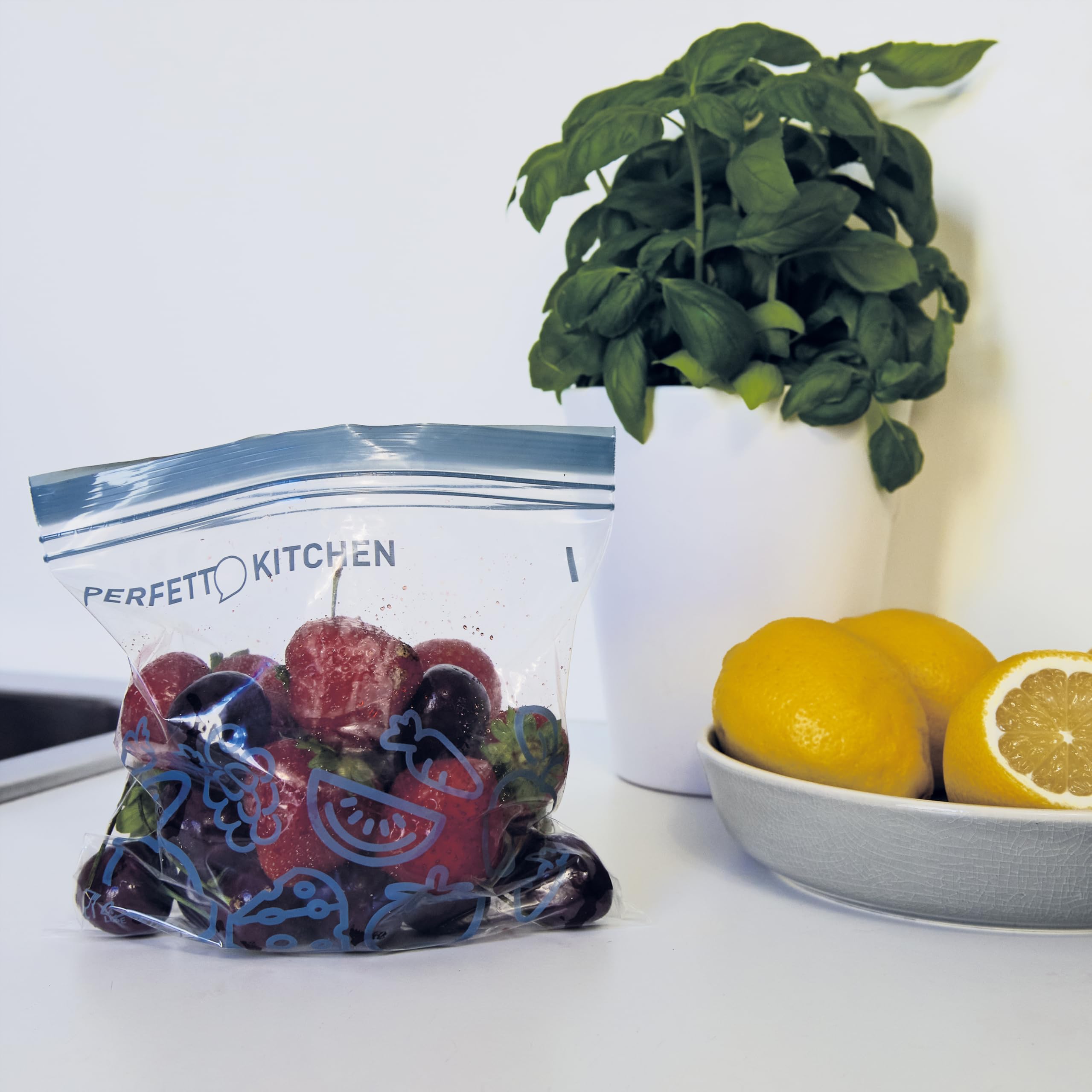 Perfetto Kitchen Frescofood 25 Sacchetti Richiudibili per Alimenti XS 17x15 cm, 1 confezione