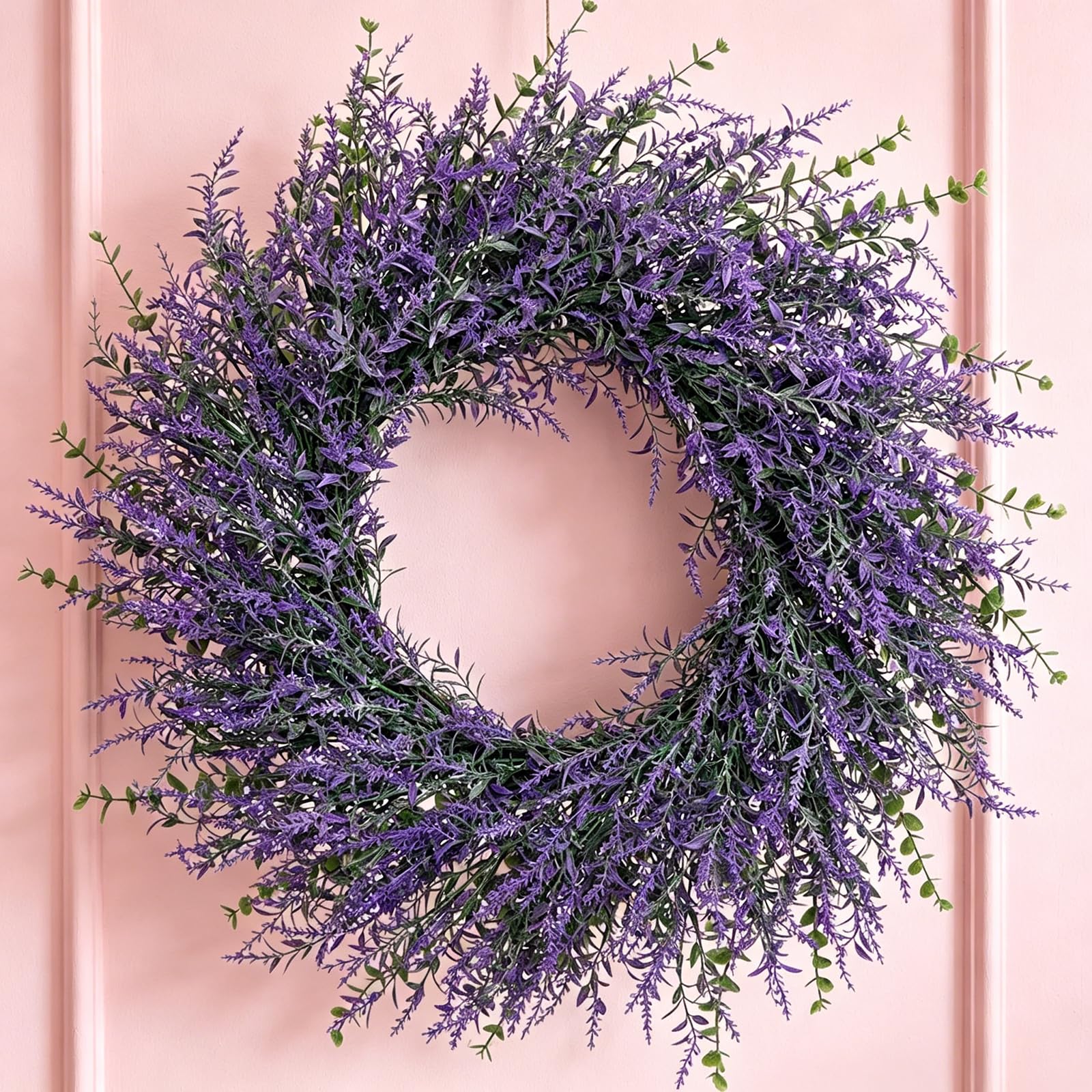 Ghirlanda di lavanda artificiale realistica con pianta rampicante per matrimonio, per porta d'ingresso, finestra, corridoio, giardino, ghirlanda di lavanda artificiale
