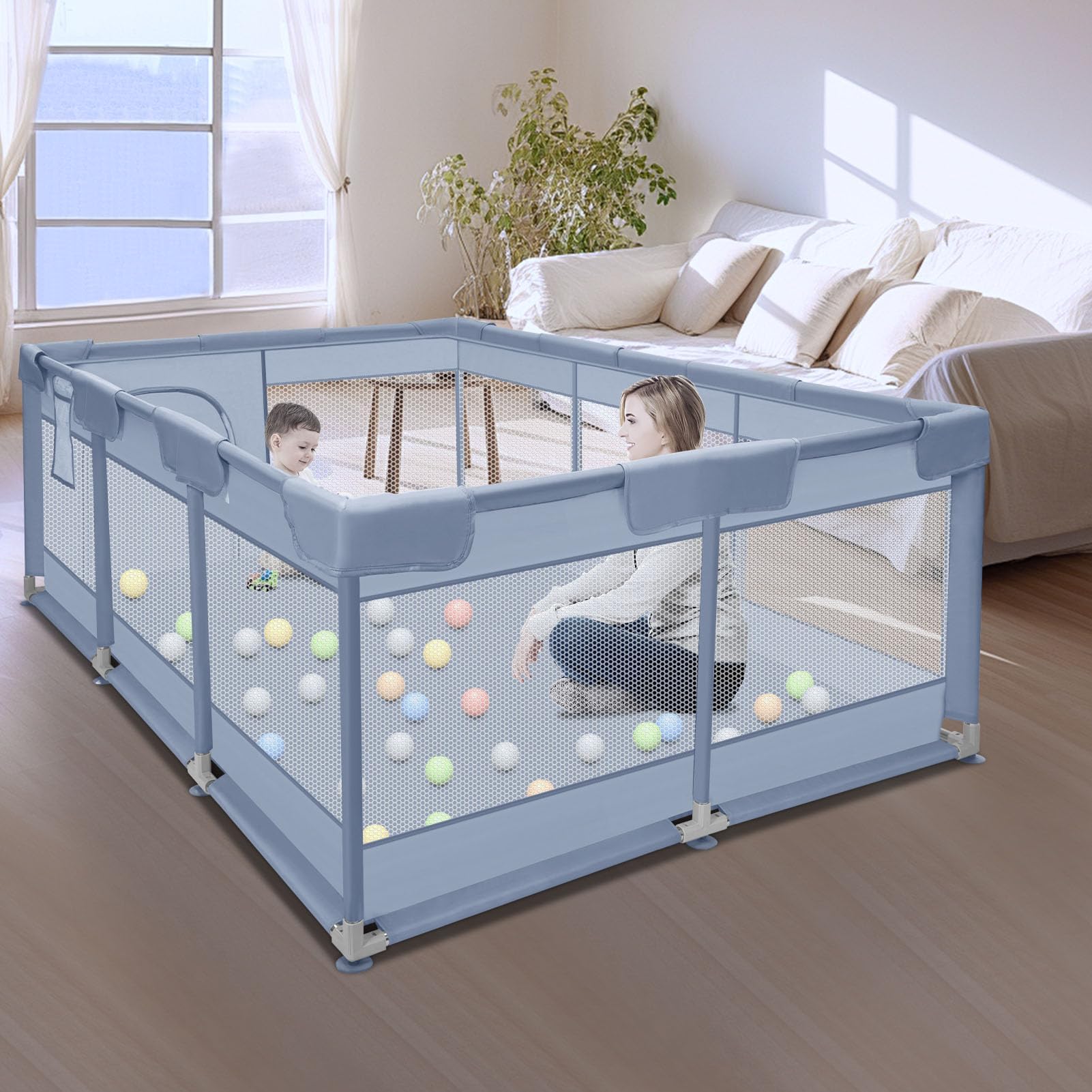 Baby Playpen,Playpens for Baby AntiFall Playpen, Large