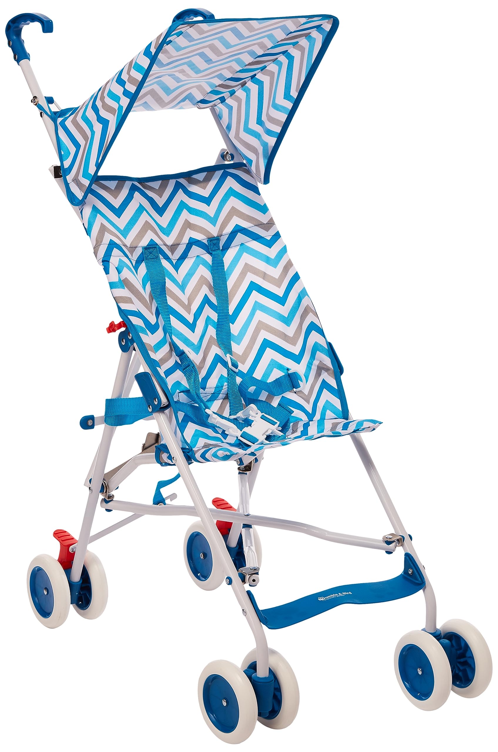 Bumble & BirdUltra Light Buggy Stroller | Extra Wide Canopy |Shoulder Strap | Easy Fold |Suitable for 6 Month to 3 Years | Max Weight 15kg | Blue | Baby Boy
