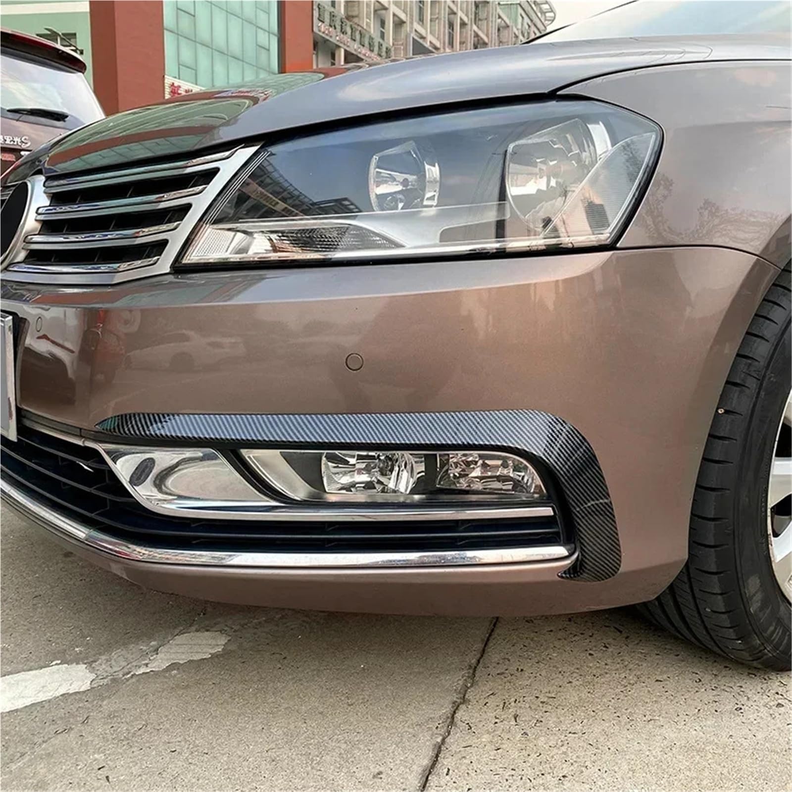 Kompatybilny z Volkswagen Passat B7 2011-2015 przedni zderzak samochodowy Spoiler Splitter nawiew powietrza lampa przeciwmgielna osłona grilla zestawy karoserii akcesoria tuningowe(Glossy black)