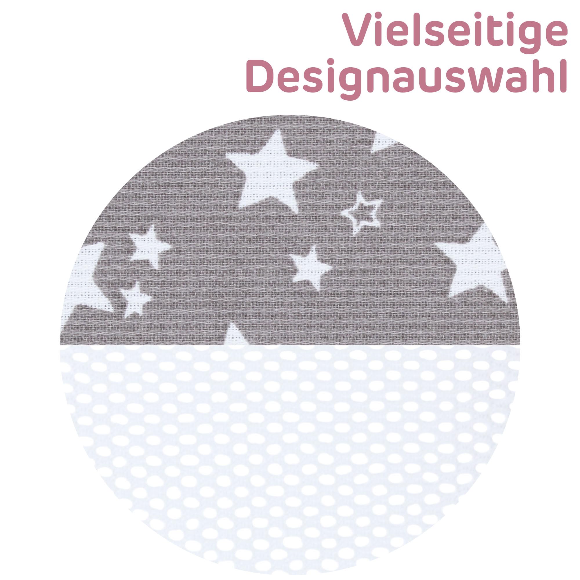 babybay Nestchen 3D Mesh-Piqué passend für Modell Boxspring XXL, taupe Sterne weiß