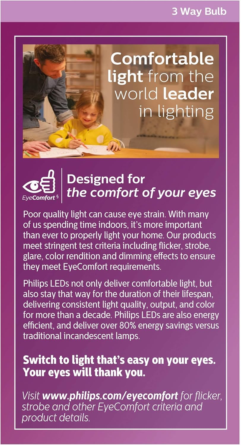 Philips LED 3Way A21 FlickerFree Light Bulb, Brazil Ubuy