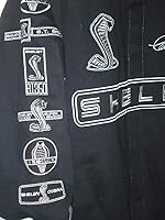 Vista 8 de Carroll Shelby Cobra Collage - Chaqueta de sarga negra para hombre por JH Design