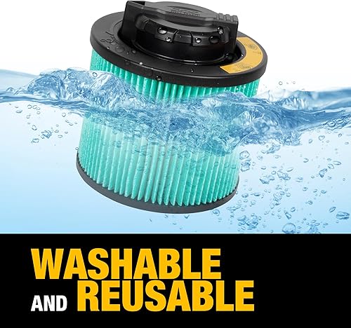 Miniatura 6 de DEWALT Filtro de vacío HEPA de repuesto DXVC4003, apto para la mayoría de aspiradoras húmedas y secas de 4 a 5 galones, filtro de cartucho