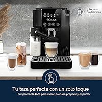 Vista 3 de De'Longhi Magnifica Start - Máquina automática de café expreso con espumador de leche automático y molinillo integrado, 5 recetas de un solo toque