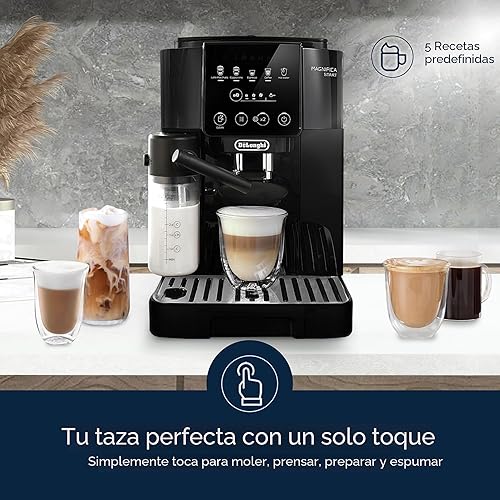 Miniatura 3 de De'Longhi Magnifica Start - Máquina automática de café expreso con espumador de leche automático y molinillo integrado, 5 recetas de un solo toque,