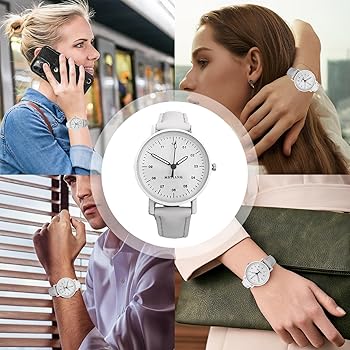 Amazon | ビジネスレディース腕時計、ローマ数字腕時計、調節可能な