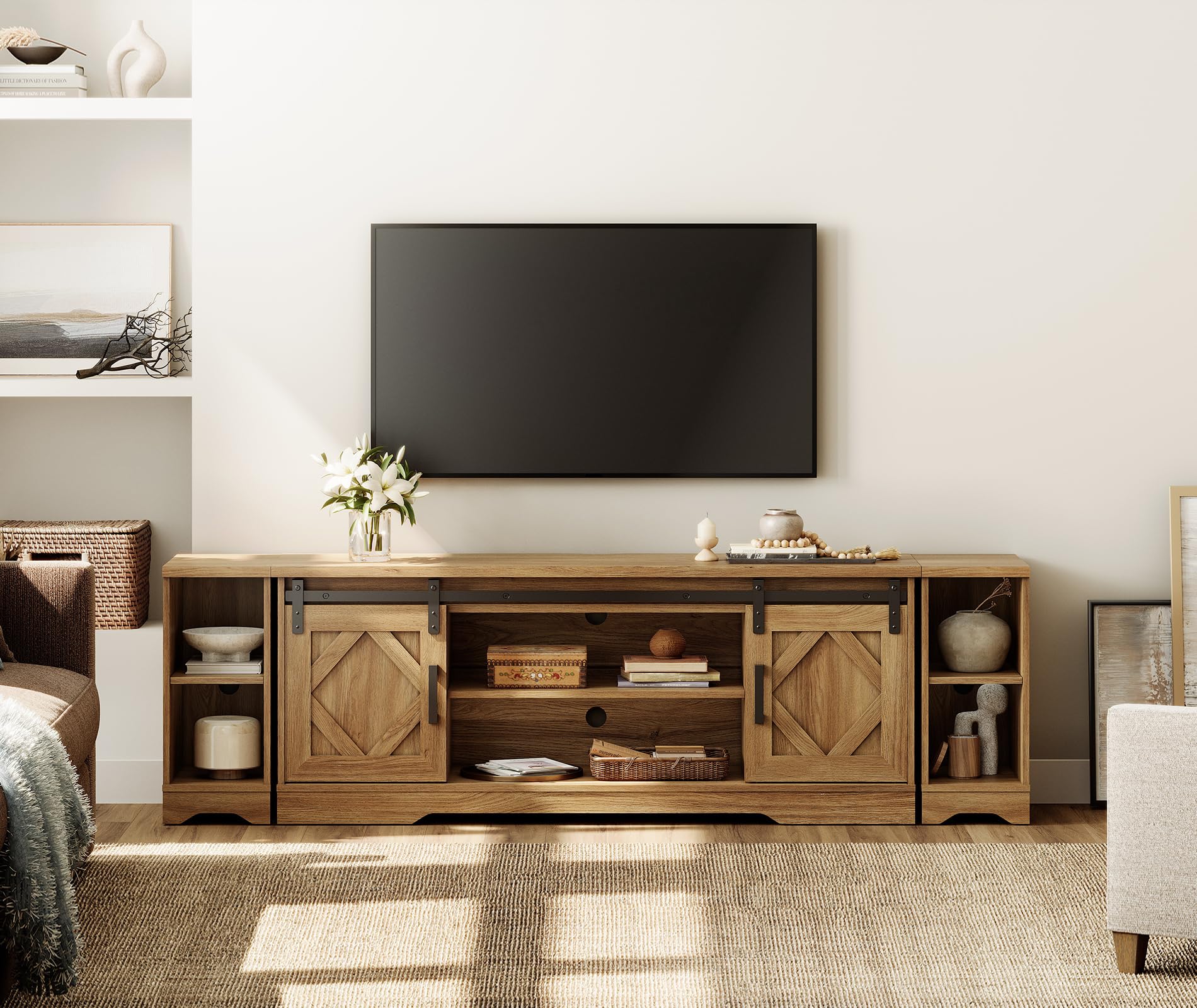 Detailed dimensions of the WAMPAT TV Stand.