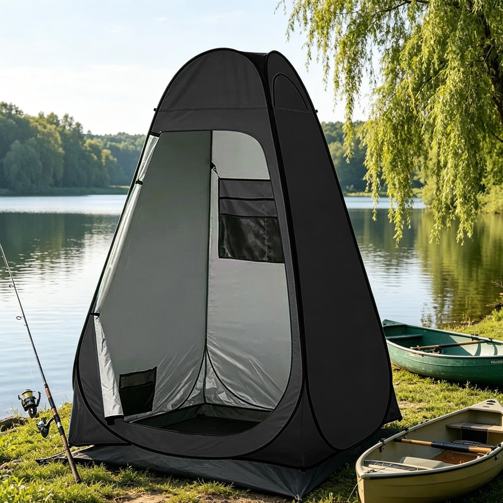 Tenda Da Doccia Portatile | Casetta da Bagno Privacy Personale,Tenda da Spogliatoio - per Campeggio, Pesca, Spiaggia, Giardino, Evento Sportivo
