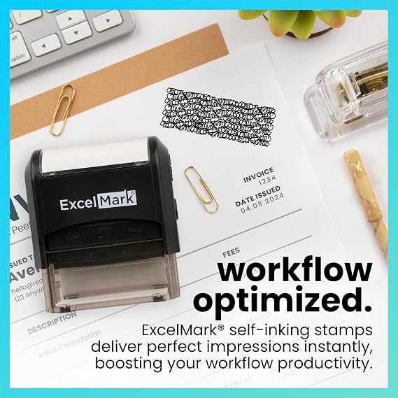 ExcelMark Identity Theft Protection Stamp - Standard Size (7/8 X 2-5/16)