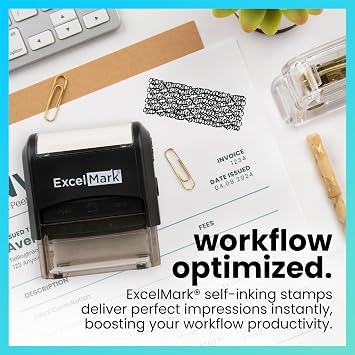 ExcelMark Identity Theft Protection Stamp - Standard Size (7/8 X 2-5/16)