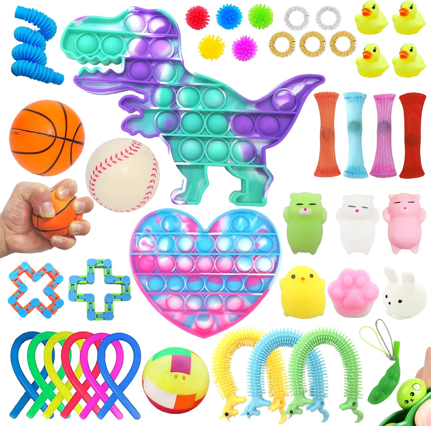 42 Pack Sensory Toys Packs Relieves Stress Anxiety Special Toys Assortment Hand Toys for Autism Kids Adults for Gift Birthday Party Favors Classroom Rewards Christmas