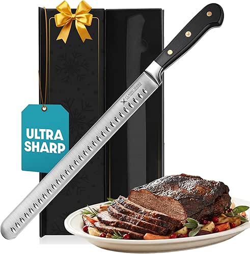 Brisket Slicing Knife – 12" Brisket Knife, BBQ, Grilling Gifts