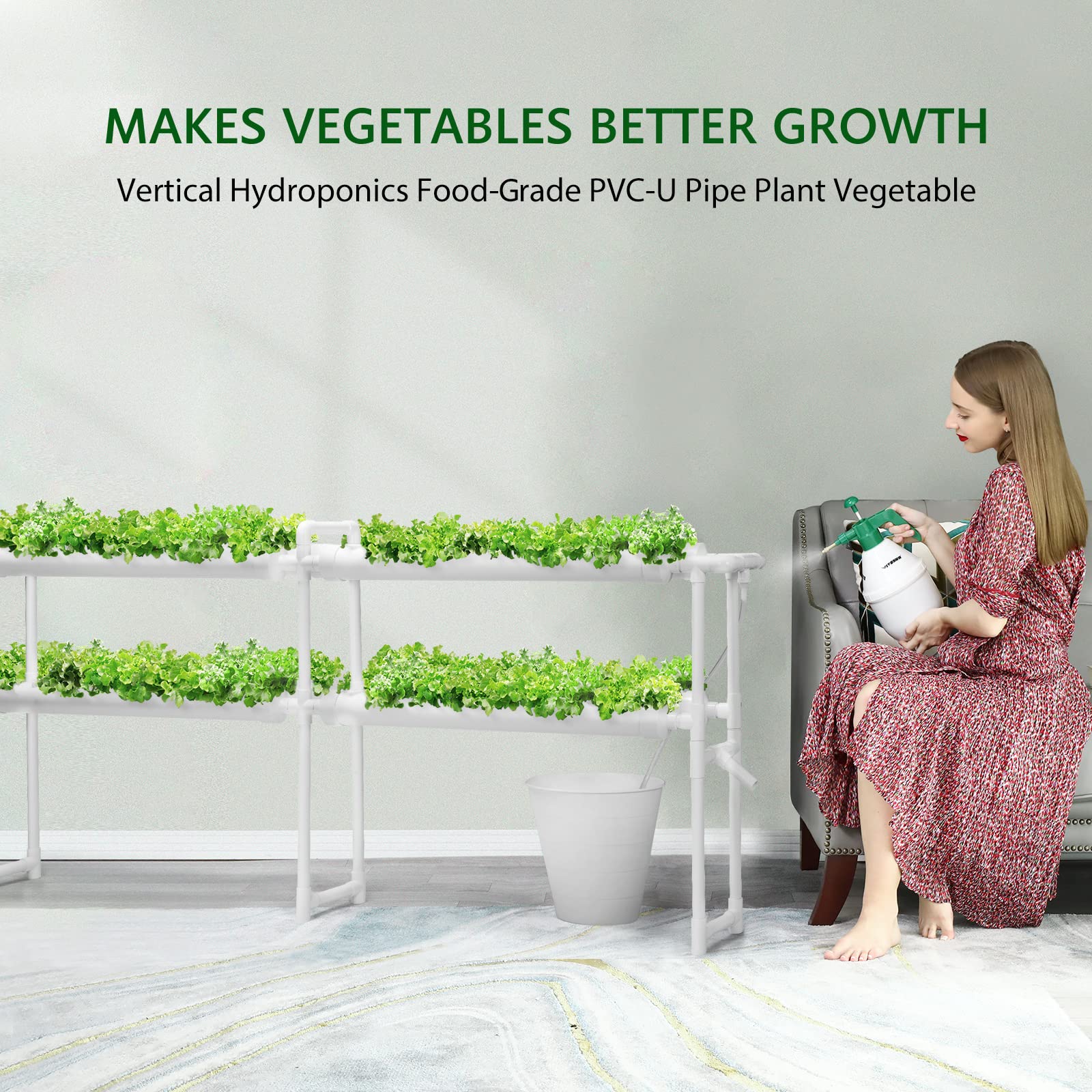 Buy VIVOSUN Hydroponics Growing System 72 Plant Sites, 2 Layers 8 Food