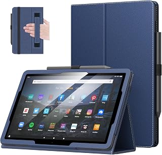 MoKo Case for All-New Kindle Fire HD 10 & 10 Plus Tablet(13th/11th Generation, 2023/2021 Release) 10.1" - Slim Folding Stand Cover with Auto Wake/Sleep, Indigo