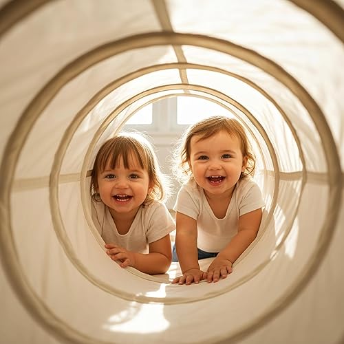 Miniatura 6 de Lyla & Sage Play Co - Túnel de juego para niños - Túnel de gateo desplegable de 6 pies para bebés pequeños - Juguete de túnel plegable regalo para